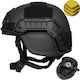 Mich Nij Iiia Tactical Ballistic Helmet Resistant To 9mm 357 Sig 44 Magnum Bullets Nvg Compatible Fast Rail 360° Adjustment System Ultra-resistant Aramid Material Size M Black