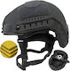 Fast Nij Iiia Ballistic Tactical Helmet Resistant To 9mm 357 Sig 44 Magnum Bullets High Cut Accessories Nvg Compatible Fast Rail 360° Adjustment System Ultra-resistant Aramid Material Size M Black