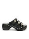 Pescura Mules with Heel in Black Colour