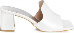 Studio Leather Women's Mules Ecru