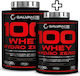 2x Galvanize Nutrition 100 Whey Hydro Zero 2kg 4000гр Шоколад