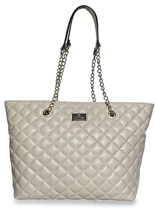 Geantă De Umar Dama Quilted Bej