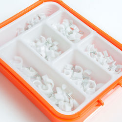 Cable Fixing Clamps Set 5–10 Mm Nail 125 Pcs Organizer Storage Box