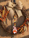 Alista Home Christmas Decorative Wooden Wreath with Diameter 31cm Orange