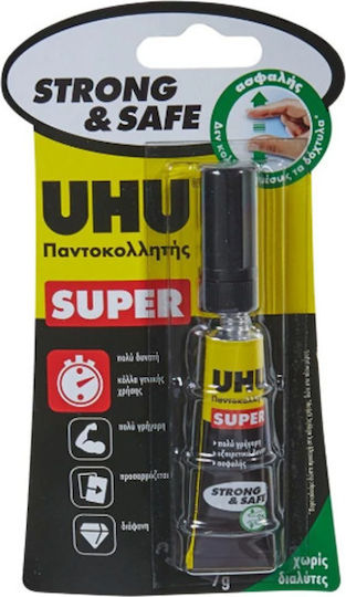 UHU Κόλλα Στιγμής Super Strong & Safe
