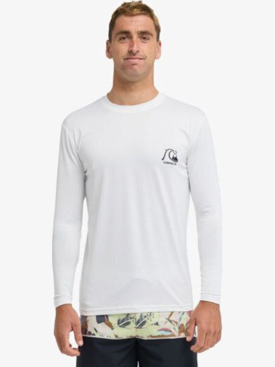 Quiksilver DNA Surf UPF 50 Men's Long Sleeve Sun Protection Shirt White