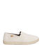Leather Men's Espadrilles In Beige Colour