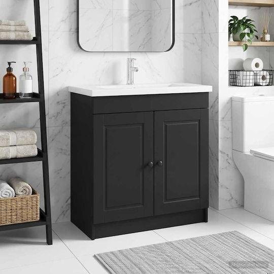 vidaXL Πάγκος χωρίς Νιπτήρα Μ56xΒ37.5xΥ81cm Μαύρο