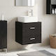 vidaXL Плот със Смесител М53xД34.5xВ63cm Черен Дъб