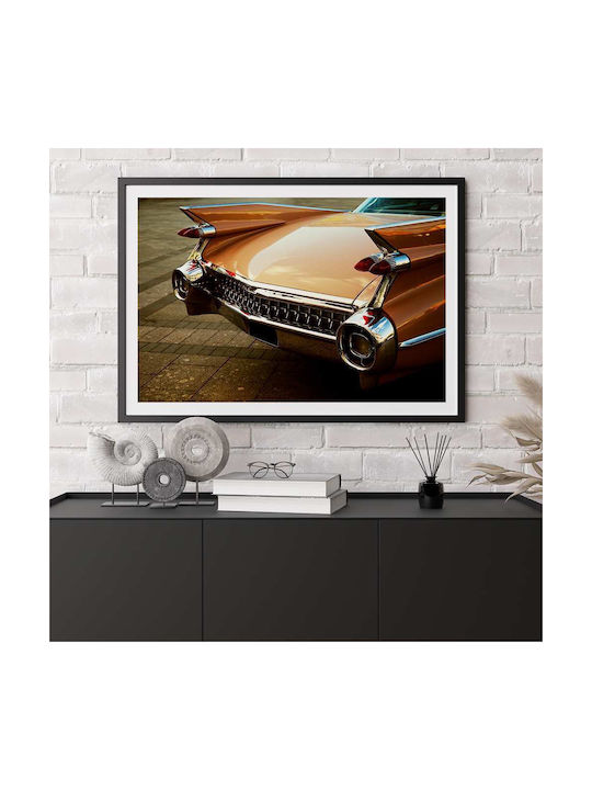 Poster Retro Car Pst2591 40cm X 50cm Μαύρη Ξύλι...