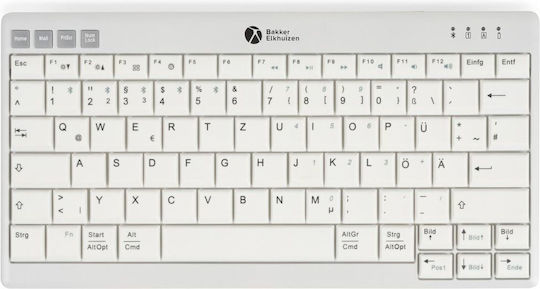 Bakker Elkhuizen UltraBoard 950 V2 Ασύρματο Bluetooth Πληκτρολόγιο Αγγλικό UK Λευκό