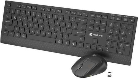 Natec NZB-2315 Ασύρματο Bluetooth Σετ Πληκτρολόγιο & Ποντίκι Αγγλικό US