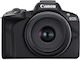 Canon EOS R50 Travel Mirrorless Camera Kit (RF-S 18-45mm f/4.5-6.3 IS STM) Black
