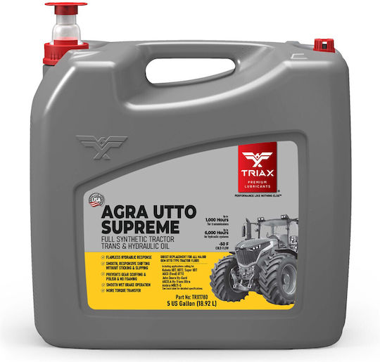 Triax Agra Utto Supreme Ulei Hidraulic Transmisie Frâne Umede Full Sintetic 18,92 L