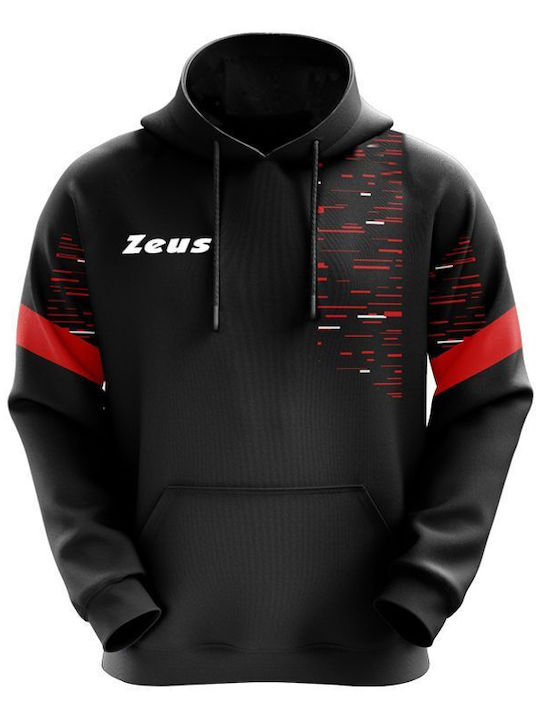 Sweatshirt With Hood Black/Red