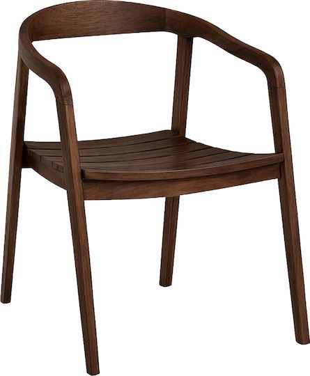 Schumet Wooden Dining Armchair Walnut 56x56x78cm