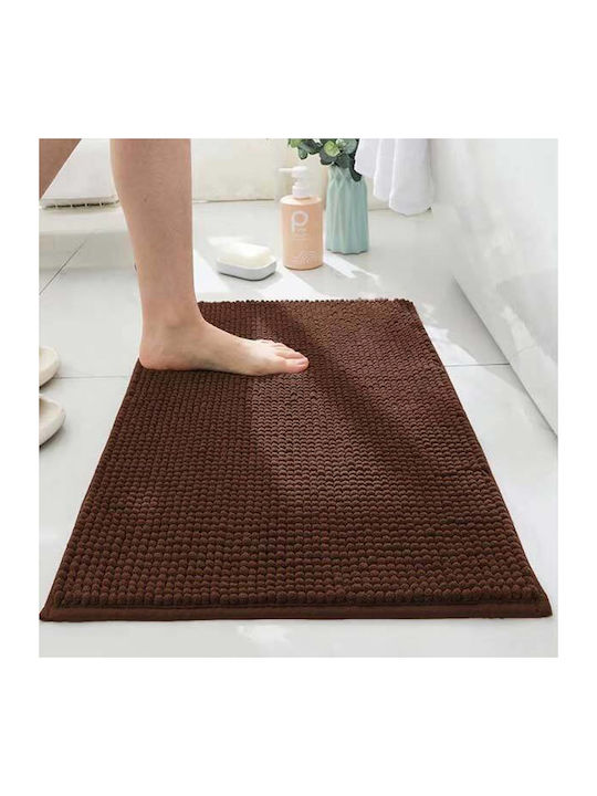 SpitiBazaar Non-Slip Bath Mat SD-3970 Dark Brown 50x80cm