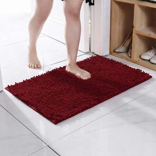 SpitiBazaar Πατάκι Μπάνιου SD-3978 Μπορντό 40x60εκ.