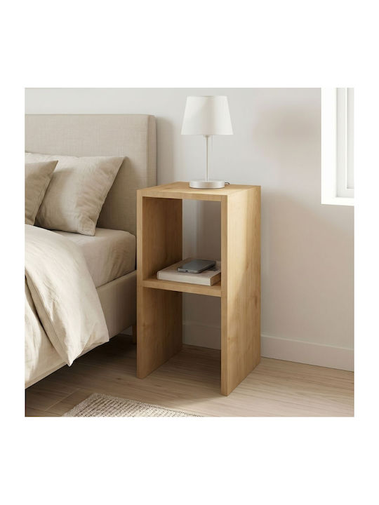 Bedside Table Side Table Smile Wooden Beige 30x30x60cm