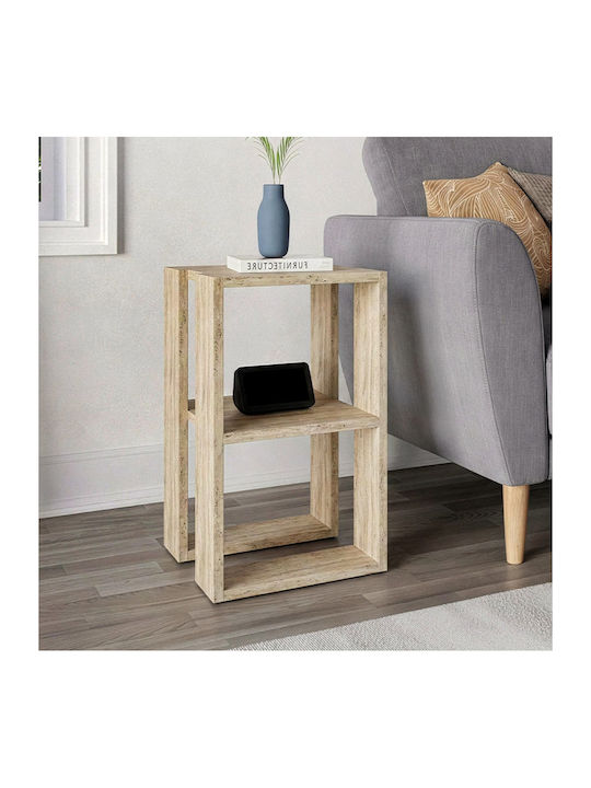 Bedside Table Lonie Lonie Wooden Beige 34x30x55cm