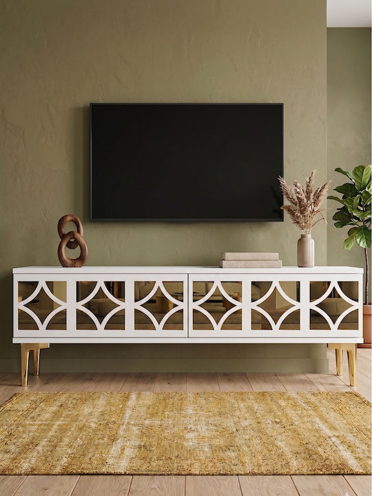 TV-Ständer Weiß M120xP30xH41cm SteweHome