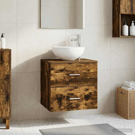 vidaXL Bathroom Vanity Unit With Sink L49.5xW35xH63cm Brown