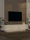 TV Stand with LED Lighting Ecru L130xD30xH45cm