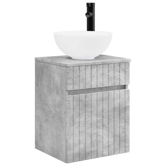 vidaXL Vanity Unit with Sink M39xD35xH63cm Gray