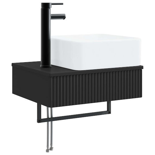 vidaXL Badezimmer Waschtisch-Einheit M50xB41xH39cm Schwarz