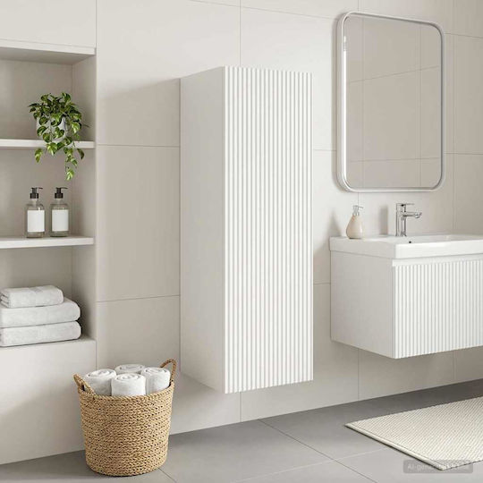 Set of Wall and Floor Kitchen Cabinets White 33x34.5x60cm