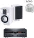 Magnat Magnat Tonsystem 2.0 MA 900 + Signature 703 200W mit CD Player und Bluetooth Weiß