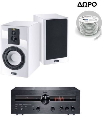 Magnat Magnat Tonsystem 2.0 MA 900 + Signature 703 200W mit CD Player und Bluetooth Weiß