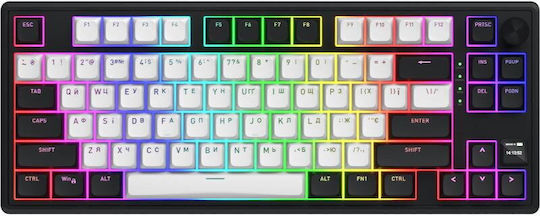 HATOR Skyfall Mag Ultima 8k Ασύρματο Ηall Effect Gaming Πληκτρολόγιο Tenkeyless με Magnetic διακόπτες και RGB φωτισμό (Αγγλικό US) Aurum Ice Magnetic