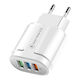 Alista Home Incarcator Fara Cablu cu 3 Porturi USB-A 18W Quick Charge 3.0 Alb (161522)