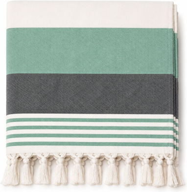 Morena Spain Green Beach Towel With Fringes 100x173cm SM-MATI-26TW-GRN