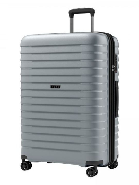 Miss Lulu Large Hard Travel Suitcase Grey Height 75cm