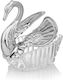 Schwan Silber Pvc 8,5x4,3x8cm Im Set 12 Stück