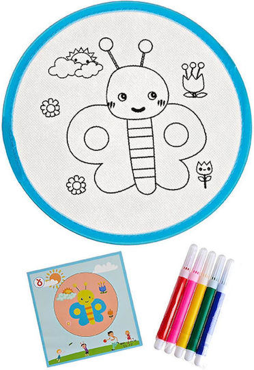 Fabric Frisbee Butterfly Wedding Favor 5 Markers Ø20cm Per Set 12 Pieces