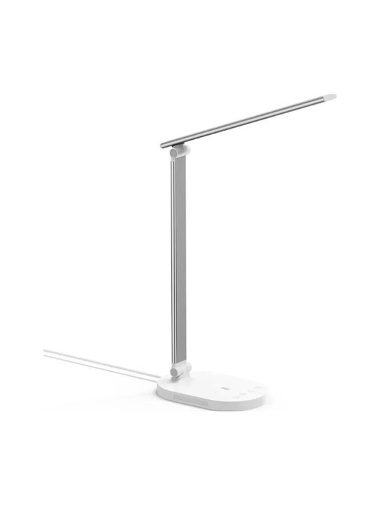 TaoTronics LED Настолна Лампа за Бюро с Гъвкаво Рамо в Бял Цвят