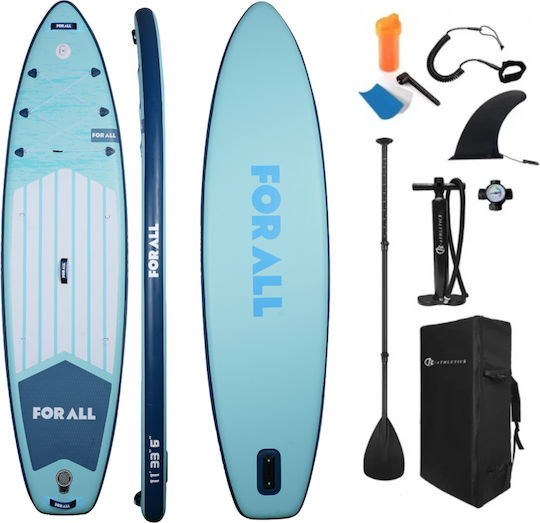 ForAll Inflatable SUP Board with Length 3.05m Light Blue