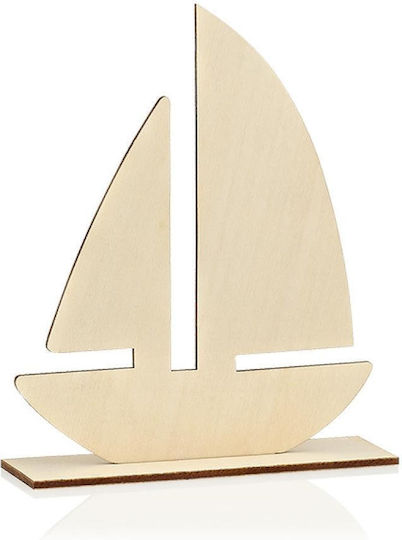 Karavaki Holzhandwerksdekoration Mit Sockel Natürliche Holzfarbe 11.5x3.5x14.5cm Packung 12 Stück
