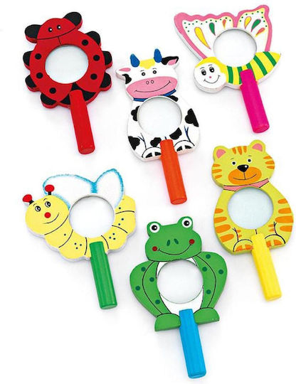 Hochzeitsgeschenkmaterialien Holzarmes Vergrößerungsglas Tiere 6 Designs 15.5cm Pro Set 12 Stück