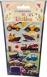 The Littlies Puffy Aufkleber Fahrzeuge