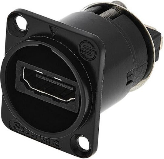 Βύσμα Hdmi Σασί D-type Seetronic Sahdmi-w-b Black