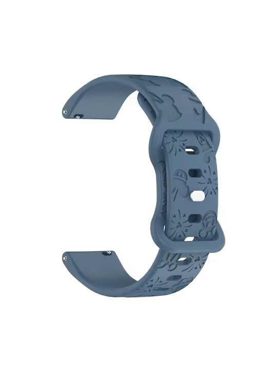 Λουράκι Σιλικόνης Concave Cartoon Pattern Amazfit Stratos 2s/3 Rock Blue