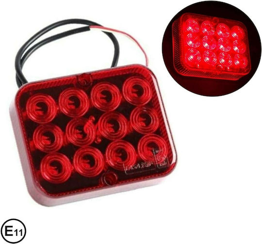 1 Stück Led Zusatz Rückfahrlicht Stop Rot 12V E11