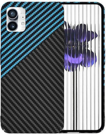 Case Nothing Phone 1 Techsuit Carbonite Fibershell Black Blue