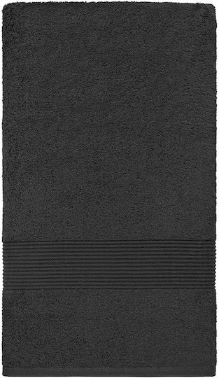 Beauty Home Aura Art Πετσέτα Microfiber Σώματος 550gr/m² Μαύρη 220x90εκ.