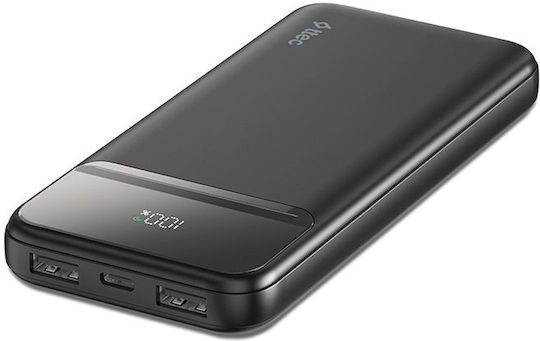 TTEC ReCharger LCD Power Bank 10000mAh 20W με 2 Θύρες USB-A και Θύρα USB-C Power Delivery Μαύρο