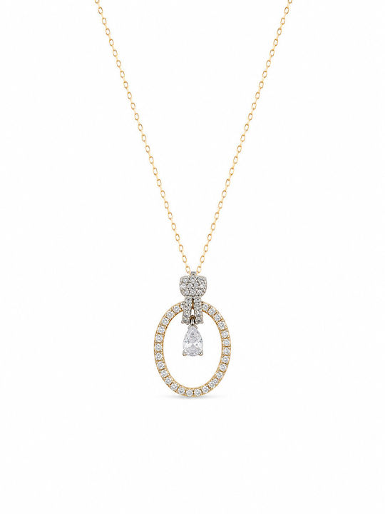 Ioannis Kosmima Necklace From 9 K Gold With Zircon